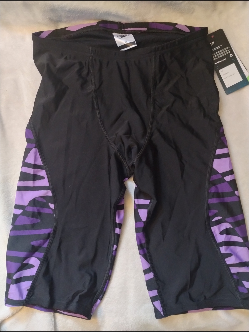 Speedo Black and Purple Men's Swim Jammers